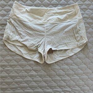 lululemon Speed Up White Shorts